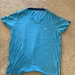 True religion tee baby blue teal
